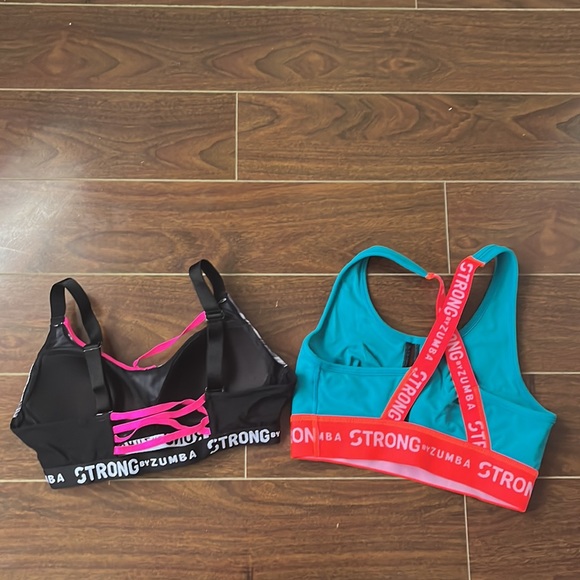 Fun Strong by Zumba bras! Cool fun backs on these sport bras! - Picture 2 of 2